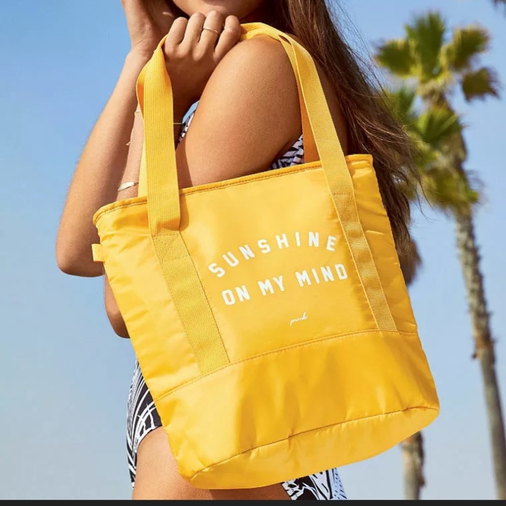 🌻Victoria’s Secret Pink - Cooler Tote Yellow🌻 Beach or Spring Break Ready